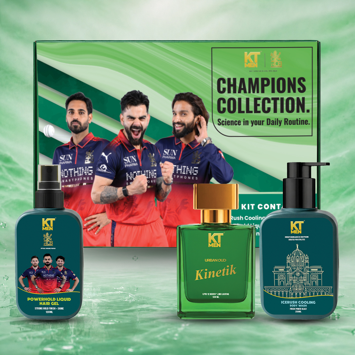 KT Men Champions Collection Gift Box | The Ultimate Grooming Trio for Champions
