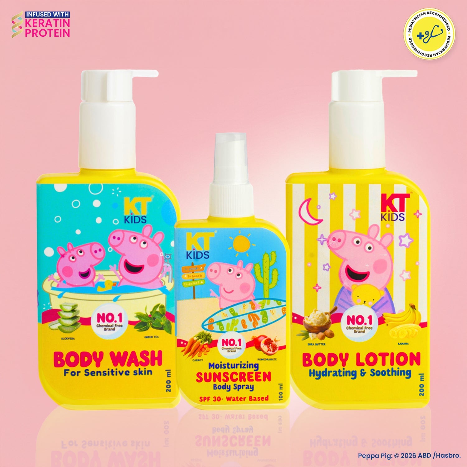 Peppa Pig Kids Body Care Kit-With a Fancy Gift Bag+ Free Peppa KeyChain