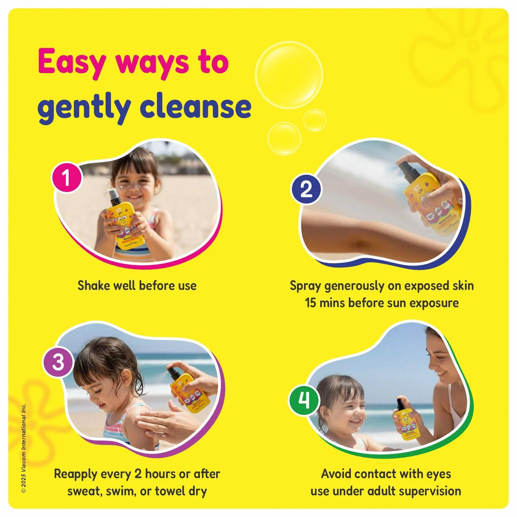 Gift Set ~ Body Care For Boys & Girls 3+ Years | Soft Body Wash + Lotion + Body Sunscreen + Mosquito Spray + Yellow Gift Bag + FREE Keychain