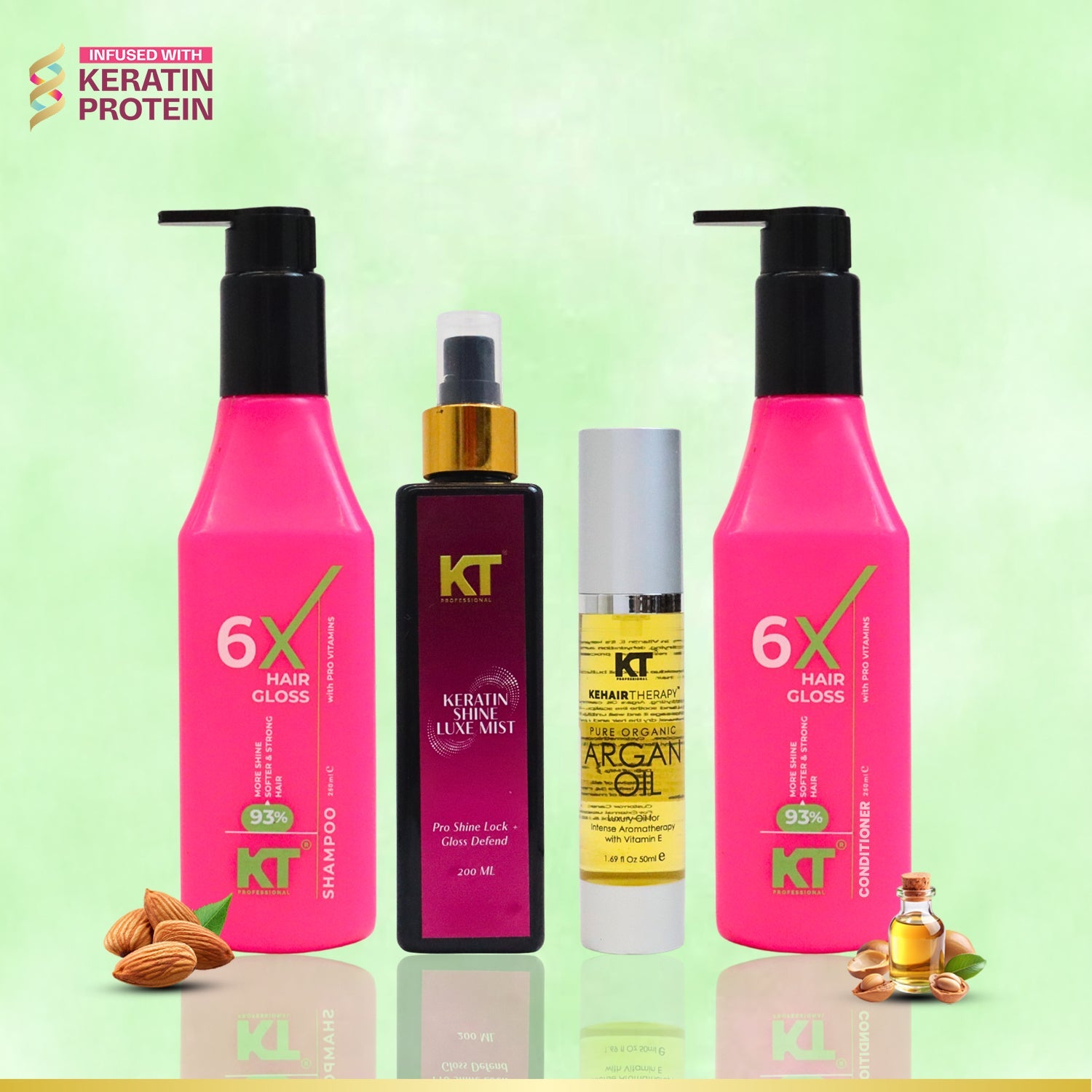 Shine Hair Care Gift Kit | Shampoo, Conditioner, Serum & Keratin Mist