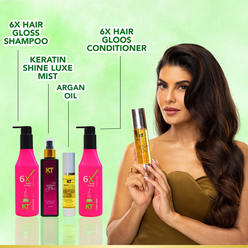 Shine Hair Care Gift Kit | Shampoo, Conditioner, Serum & Keratin Mist