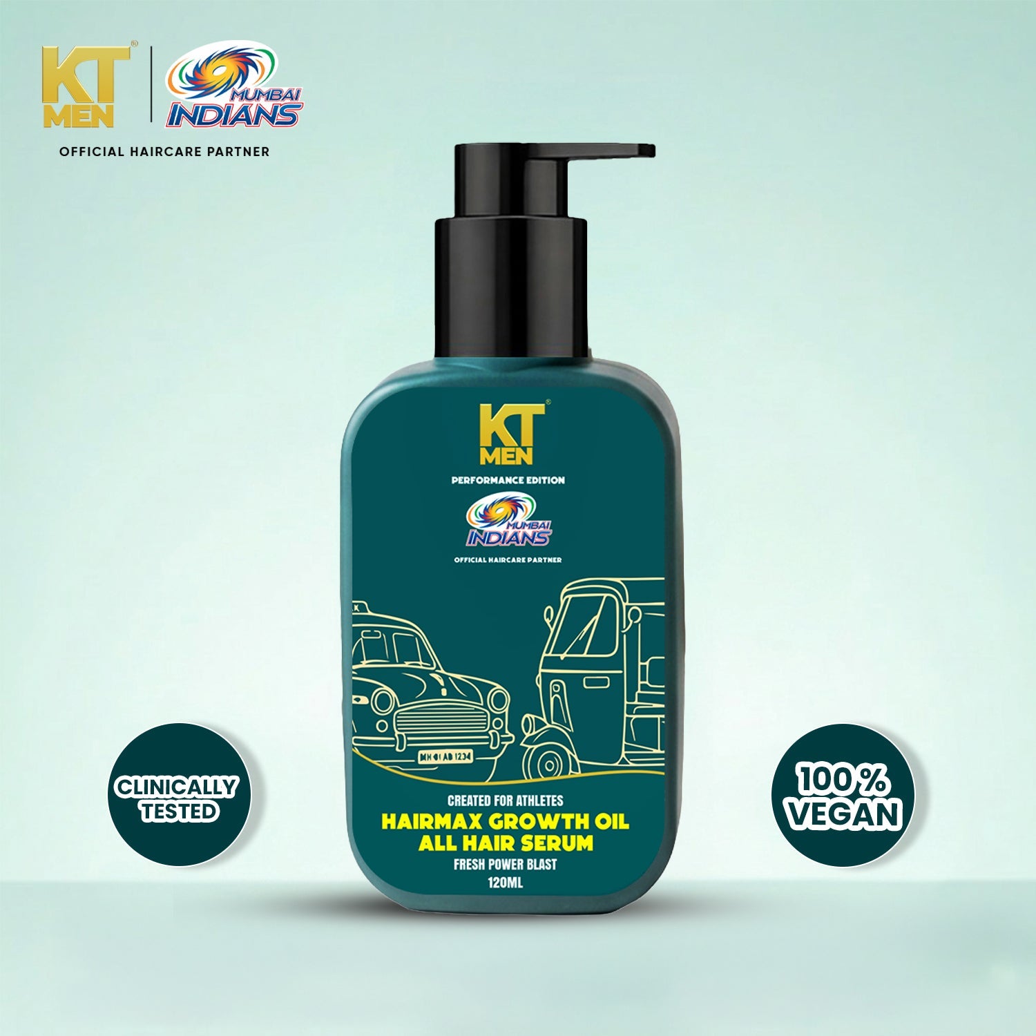 2in1 Hair Max Growth Oil - All Hair Serum (Hair + Beard)- 120 ml (Mumbai Indians)