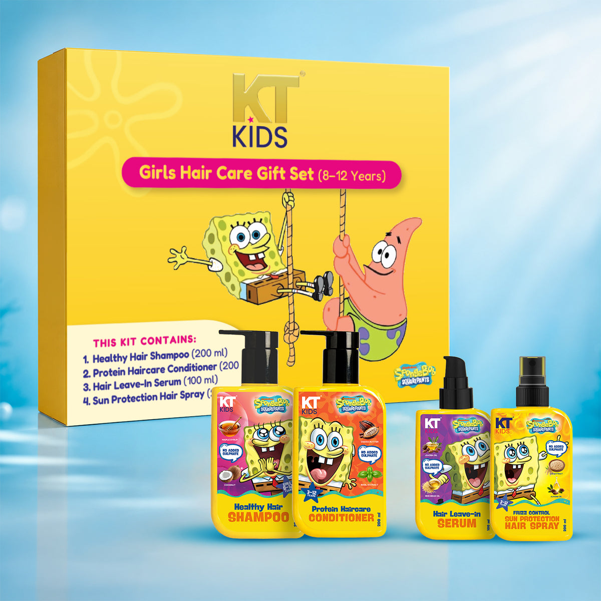 Gift Set ~ Body Care For Boys & Girls 3+ Years | Soft Body Wash + Lotion + Body Sunscreen + Mosquito Spray + Yellow Gift Bag + FREE Keychain