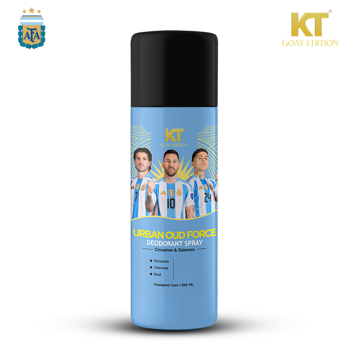 KT GOAT Edition Urban Oud Force Deodorant Spray for Men | 48HR Freshness | 200ml