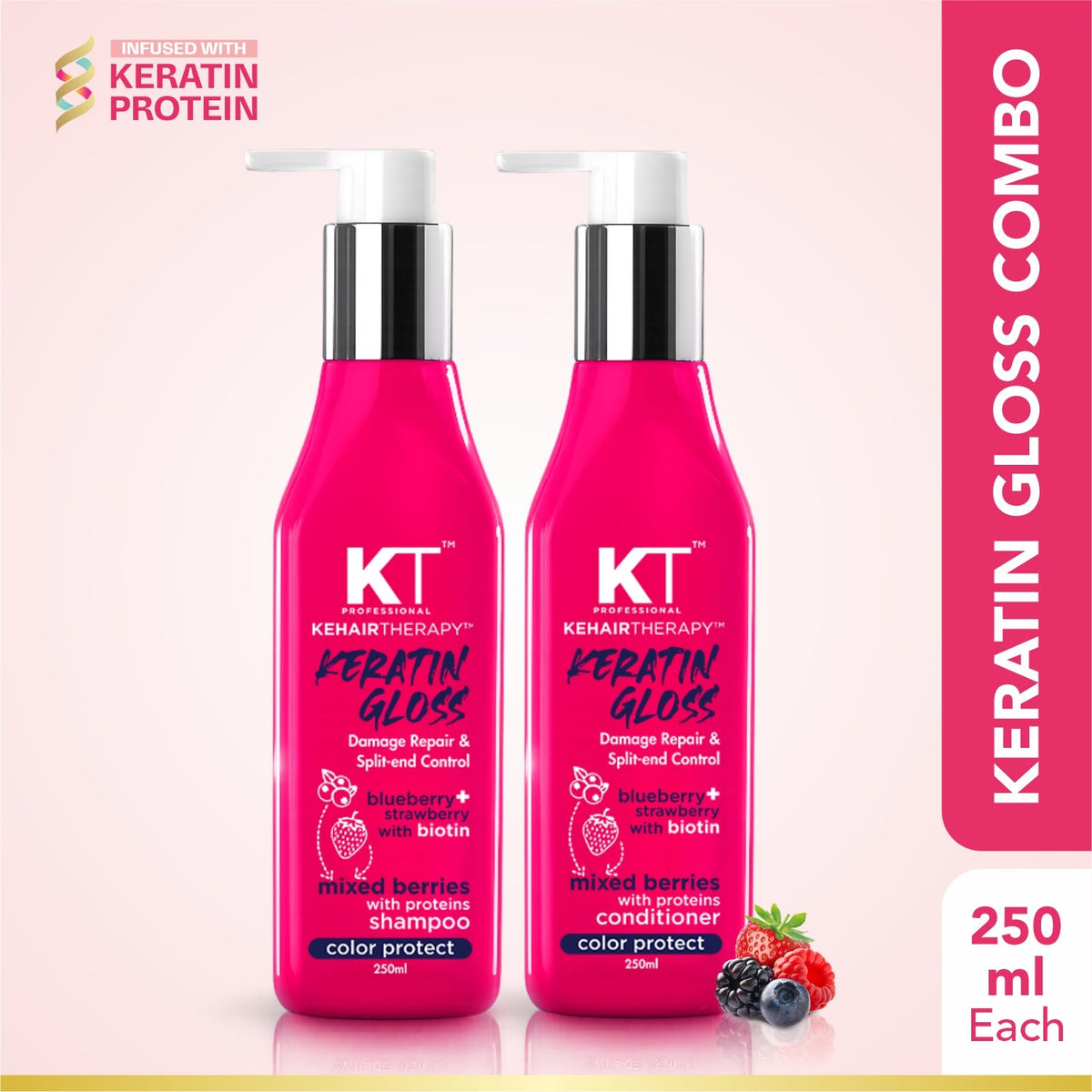 Keratin Gloss Shampoo & Conditioner | Damage Repair | Split Ends