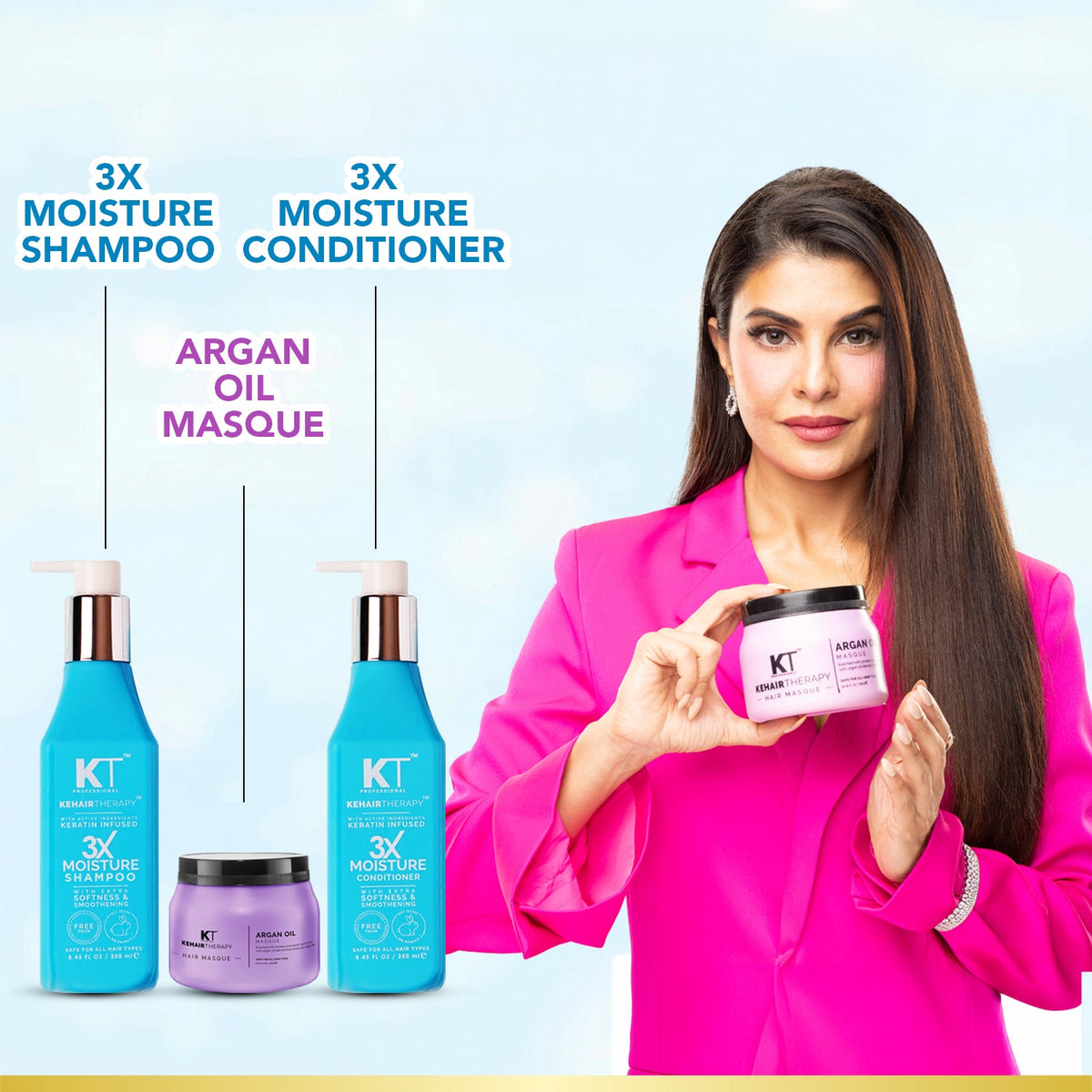 3X Moisture Shampoo & Conditioner + Argan Oil Hair Masque