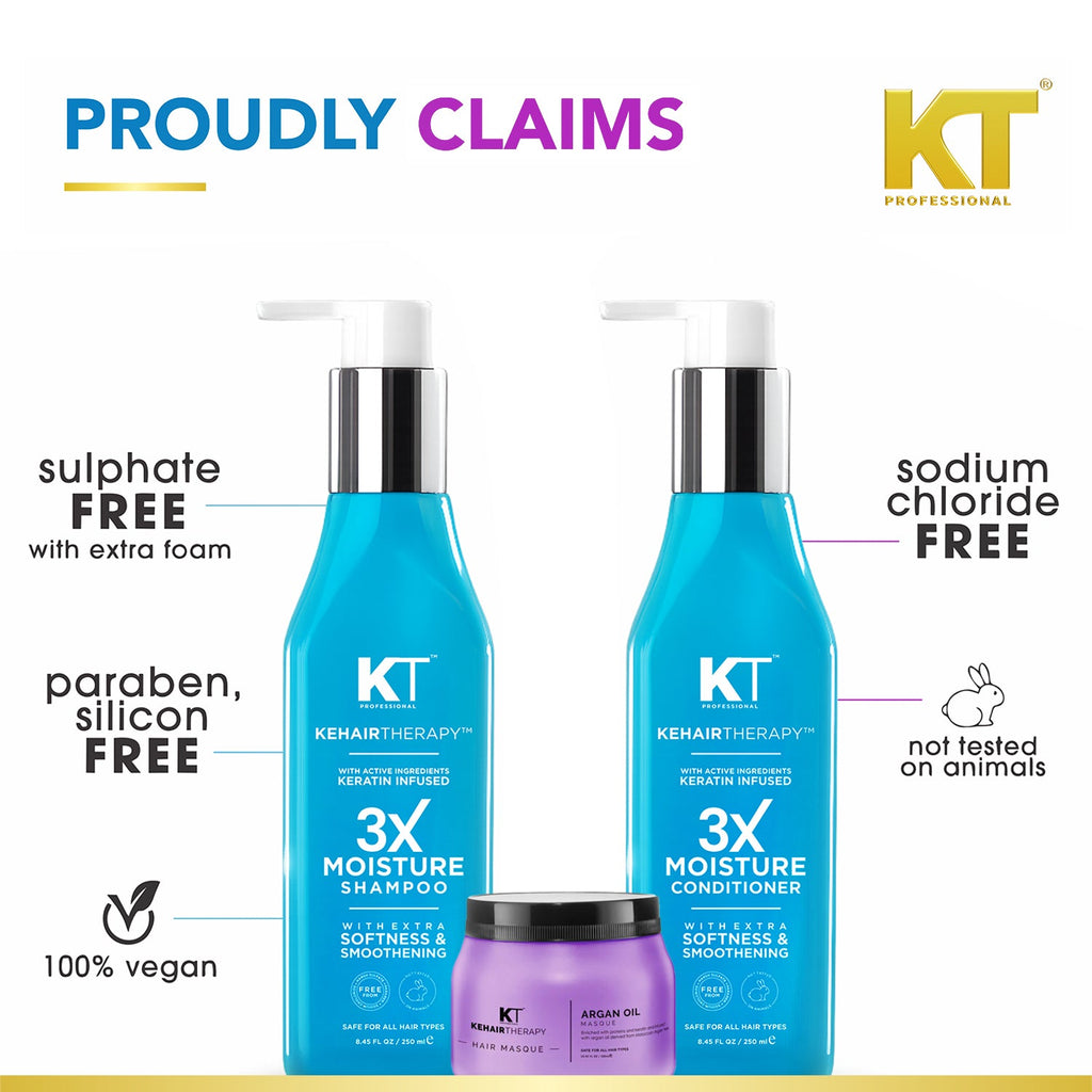 3X Moisture Shampoo & Conditioner + Argan Oil Hair Masque