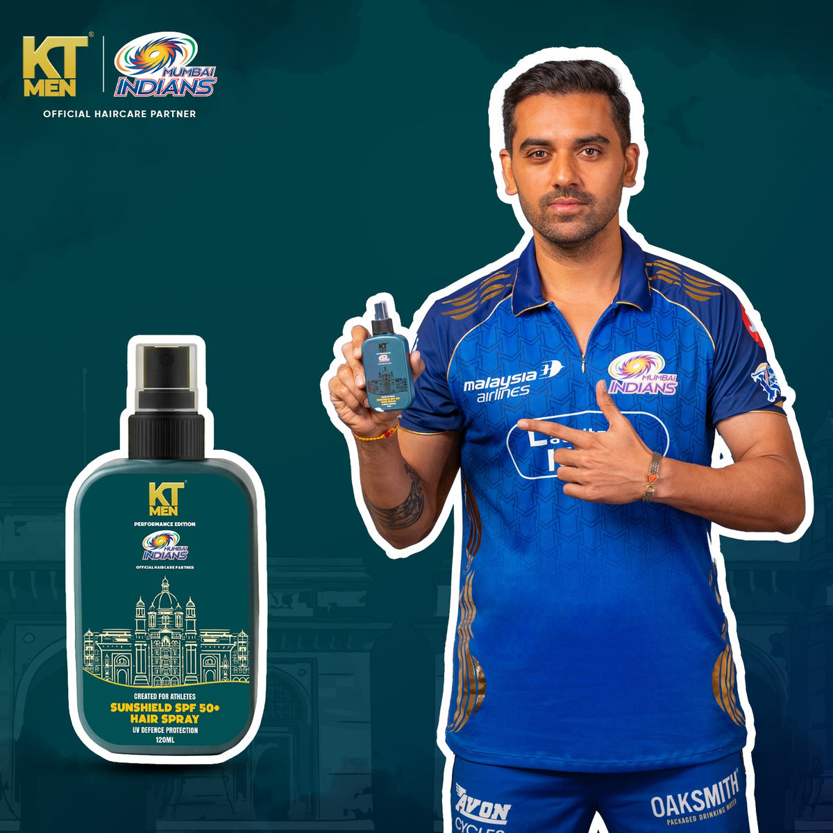 SunShield UV Protection Hair Spray – 120 ml (Mumbai Indians)