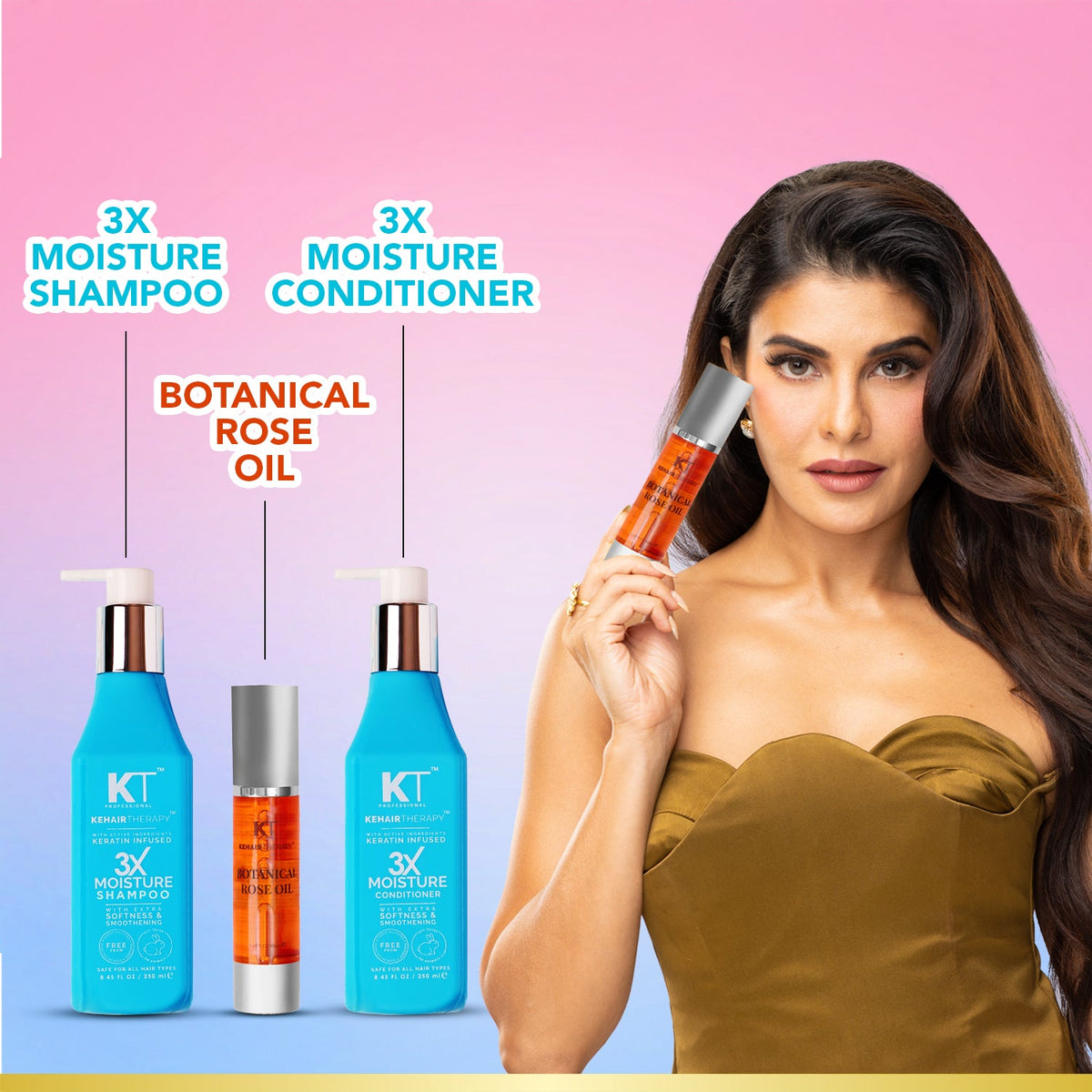 3X Moisture Shampoo & Conditioner + Botanical Rose Oil