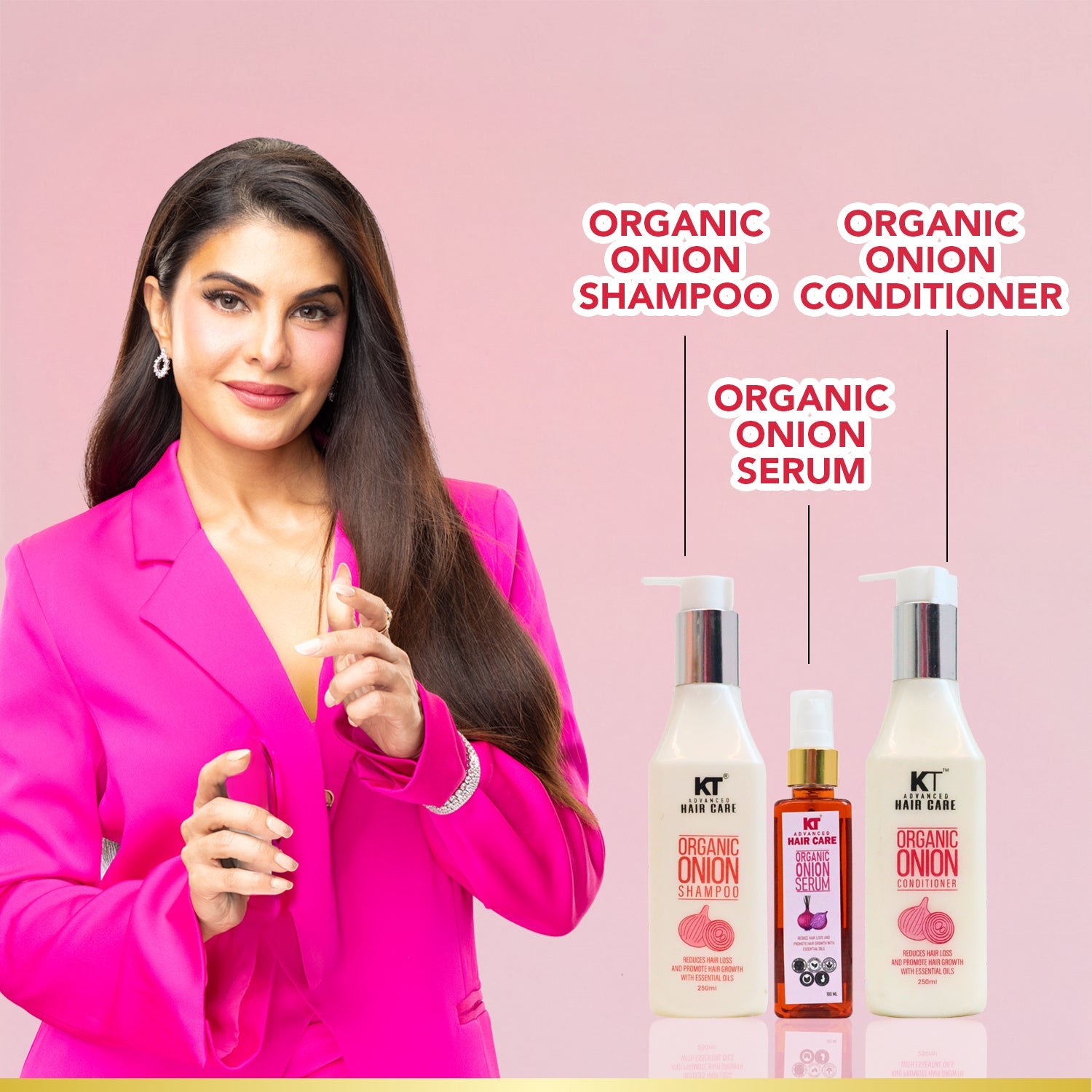 Onion Shampoo, Conditioner & Serum Set | 3-Step Hair Fall Routine