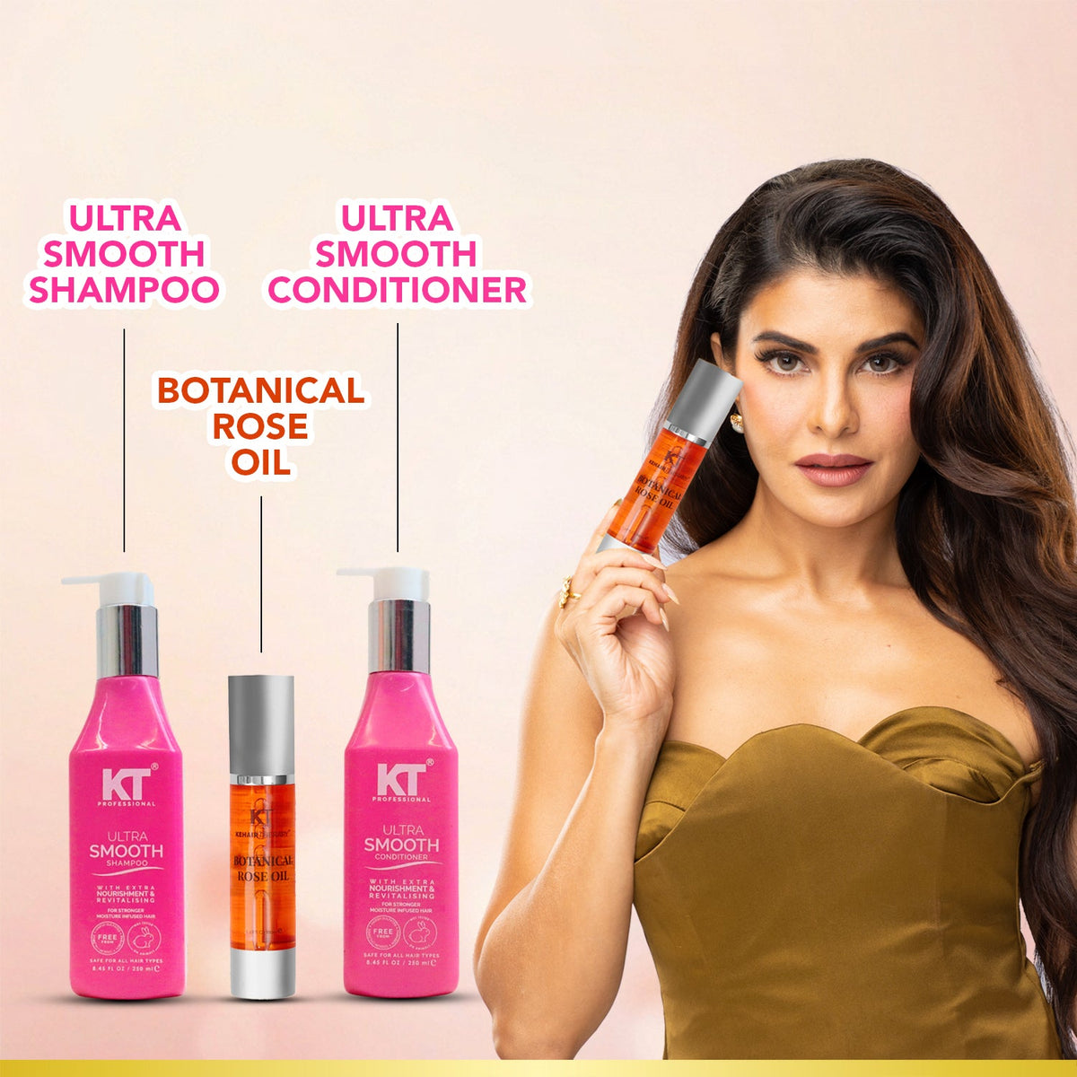 Ultra Smooth Shampoo & Conditioner + Botanical Rose Oil Serum