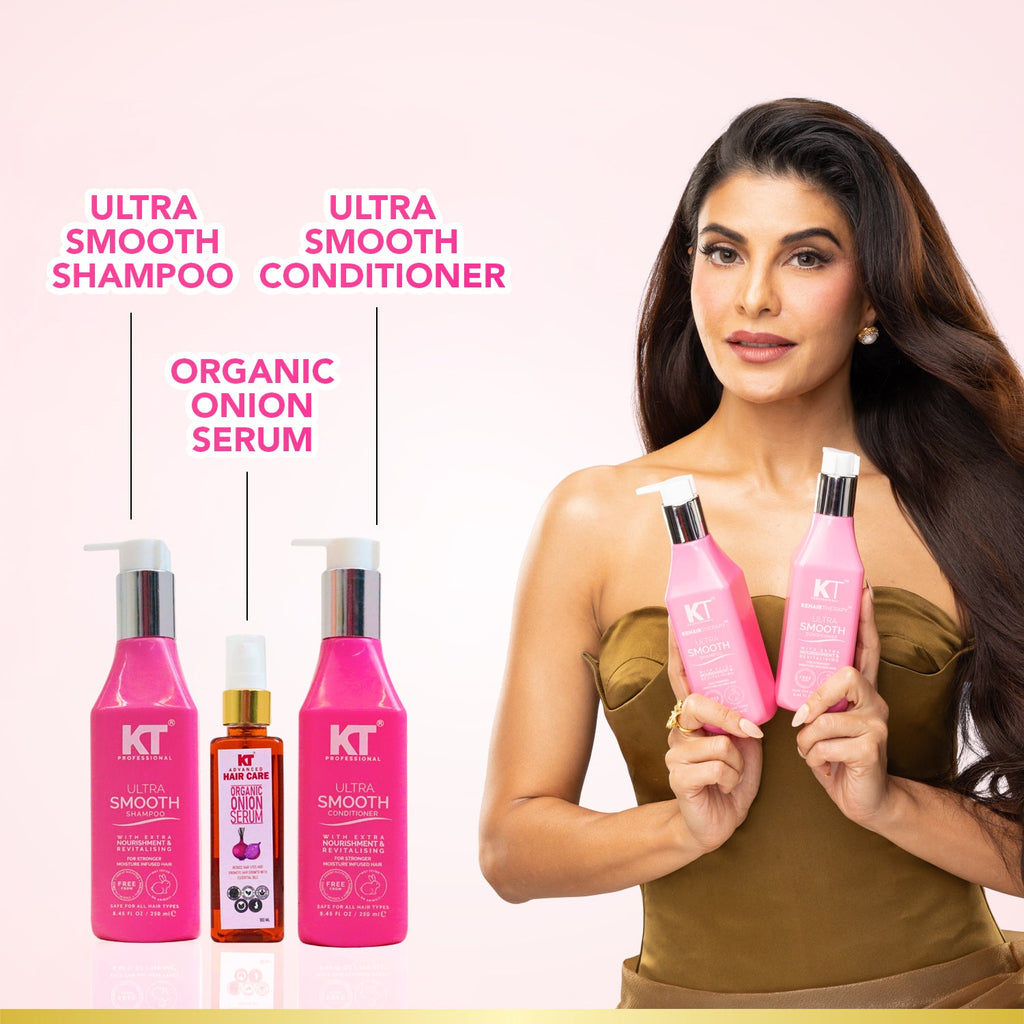 Ultra Smooth Shampoo & Conditioner 250ml + Organic Onion Serum