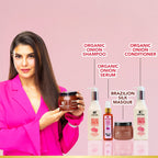 Organic Onion Shampoo & Conditioner 250ml + Onion Serum 100ml + Brazilian Silk Masque 500ml