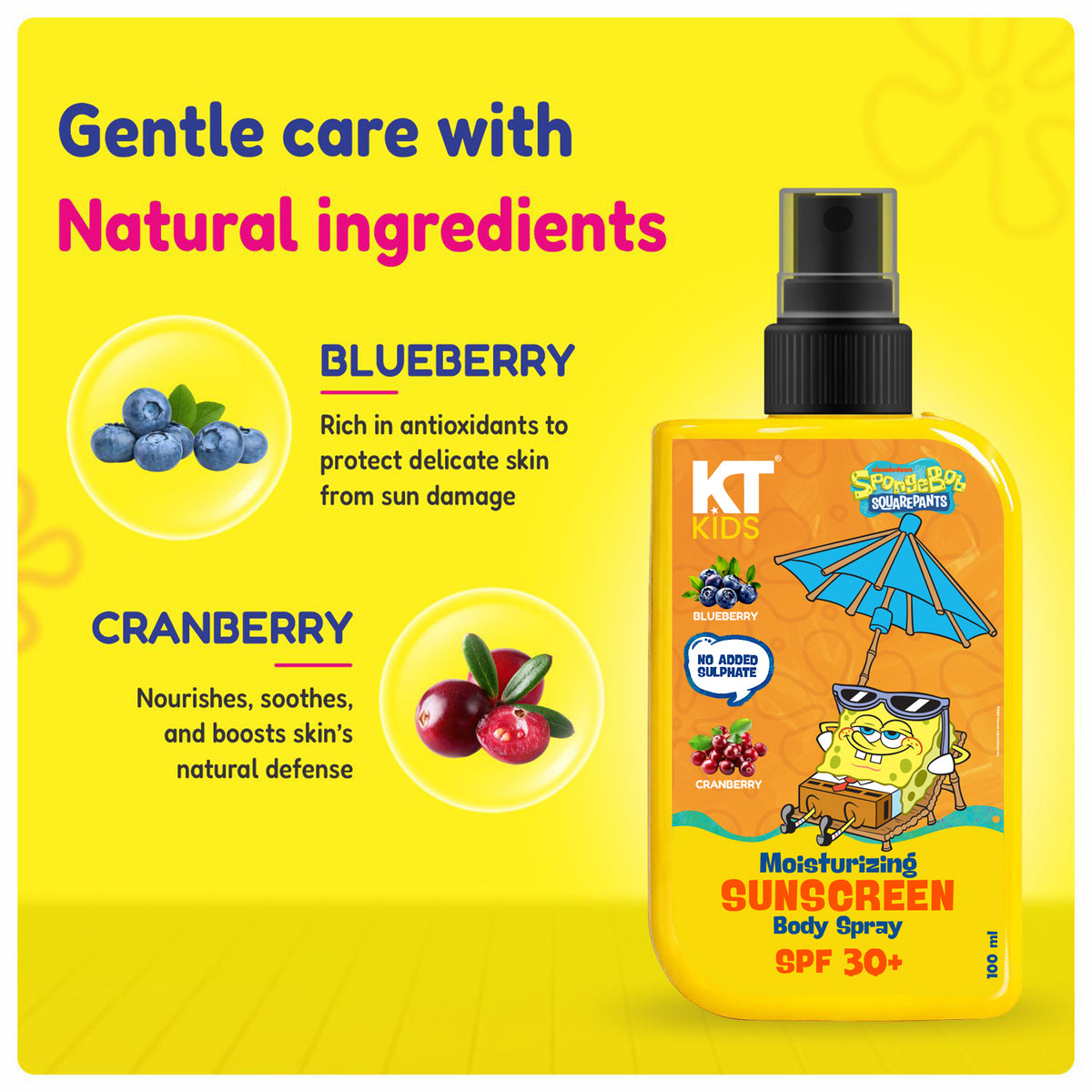 Kids Moisturizing Sunscreen Body Spray | UV Protection |SPF 30+| 100ml