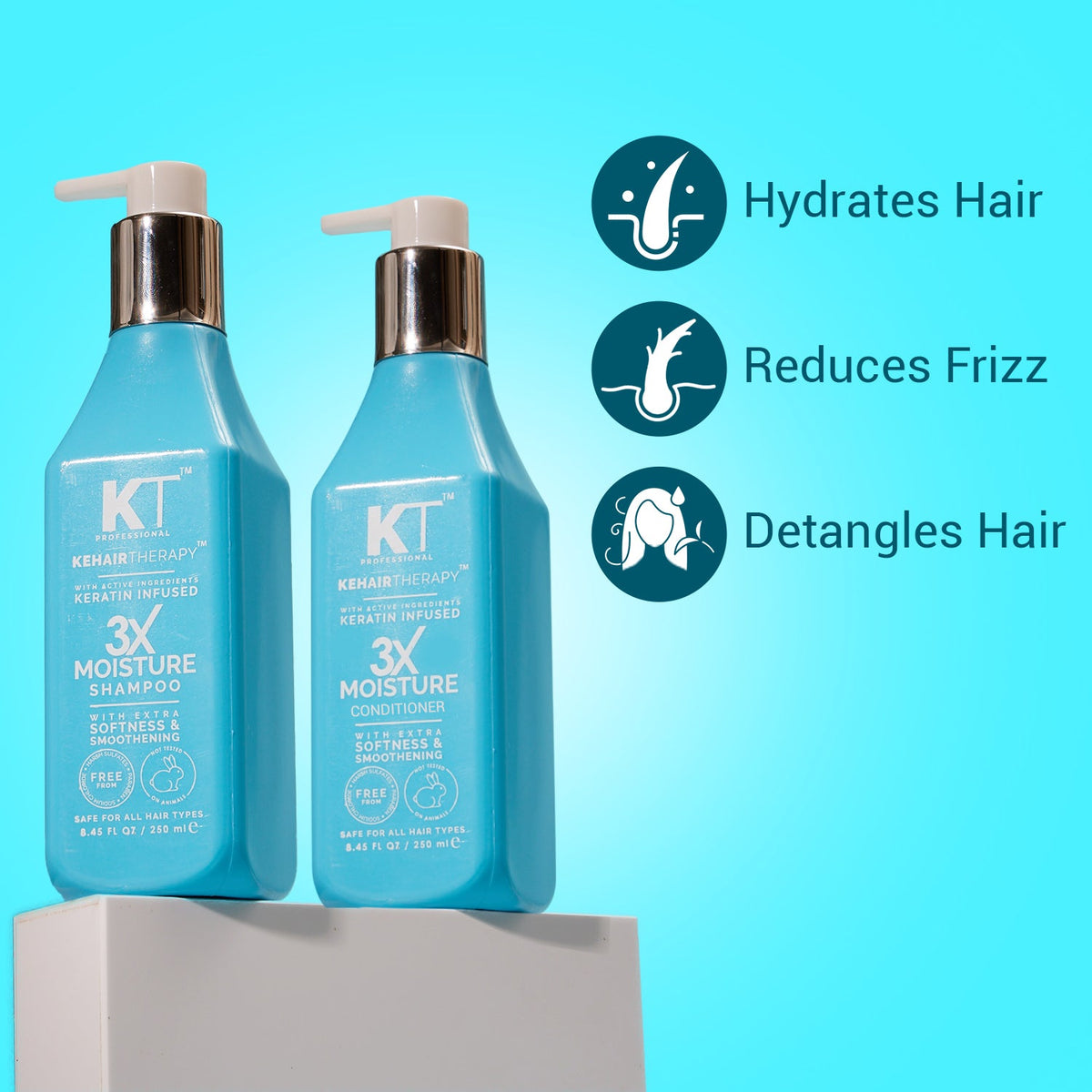 3X Moisture Shampoo & Conditioner | Deep Moisture & Frizz Control
