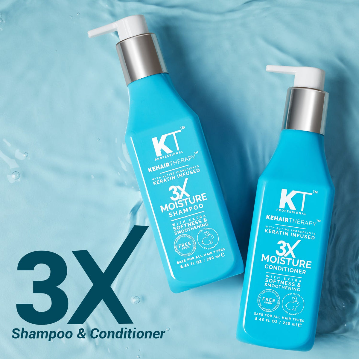 3X Moisture Shampoo & Conditioner | Deep Moisture & Frizz Control