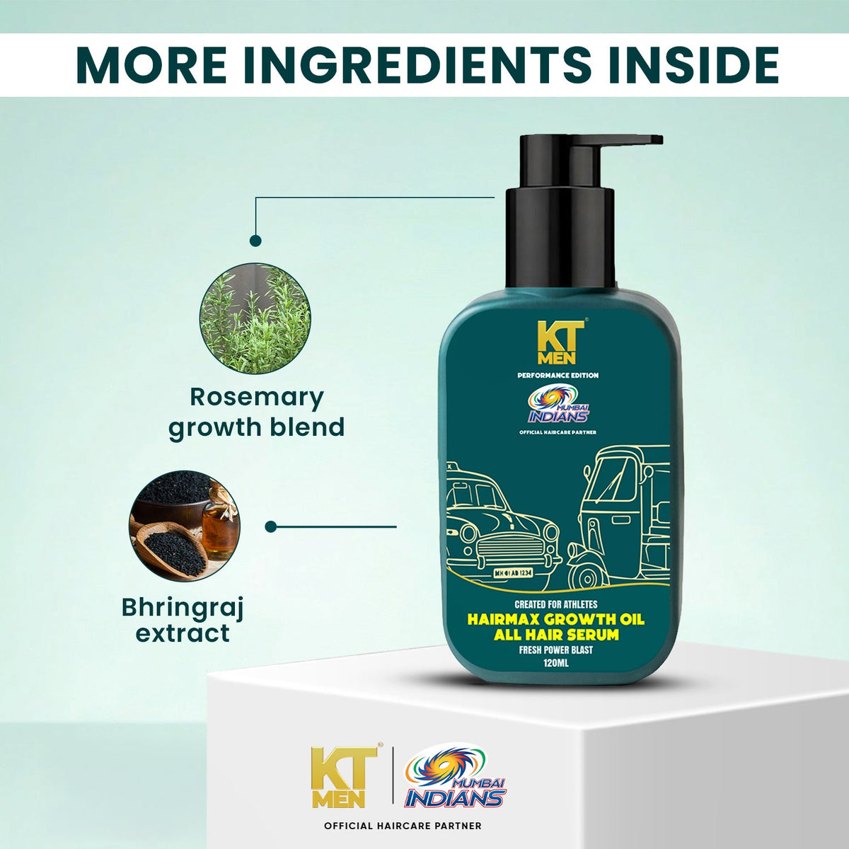 2in1 Hair Max Growth Oil - All Hair Serum (Hair + Beard)- 120 ml (Mumbai Indians)