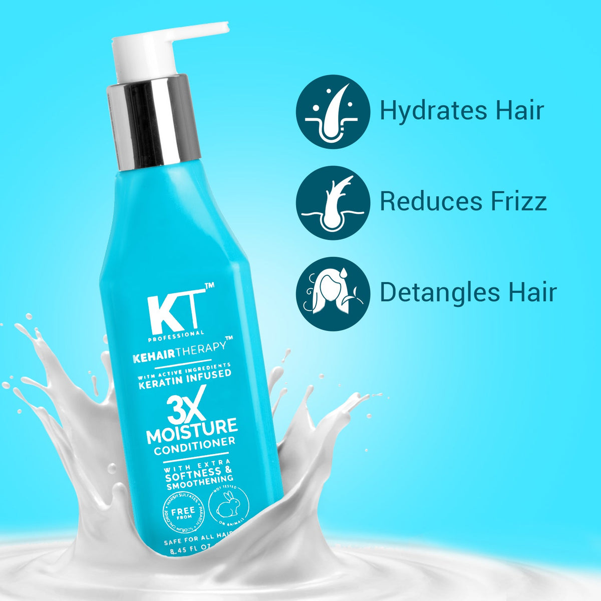 3X Moisture Conditioner for Dry Hair | Hydrates Hair & Reduces Frizz