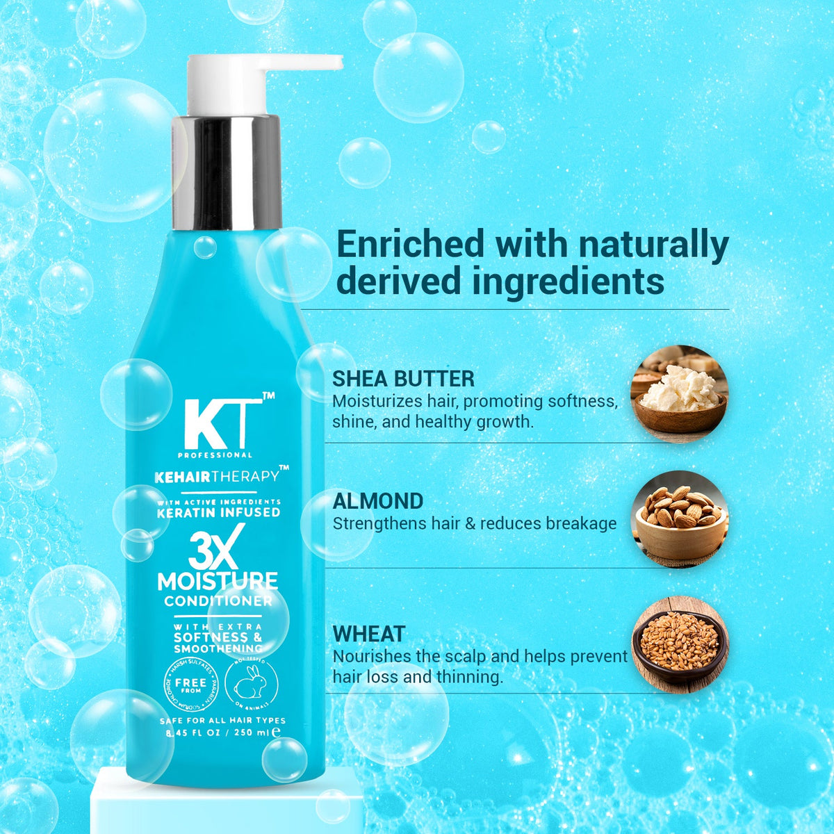 3X Moisture Conditioner for Dry Hair | Hydrates Hair & Reduces Frizz