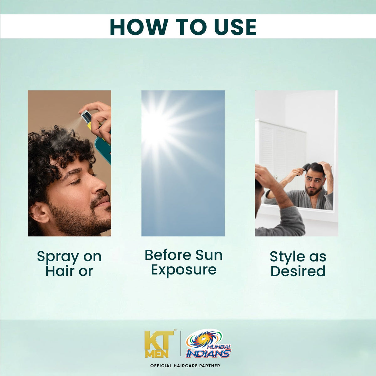 SunShield UV Protection Hair Spray – 120 ml (Mumbai Indians)