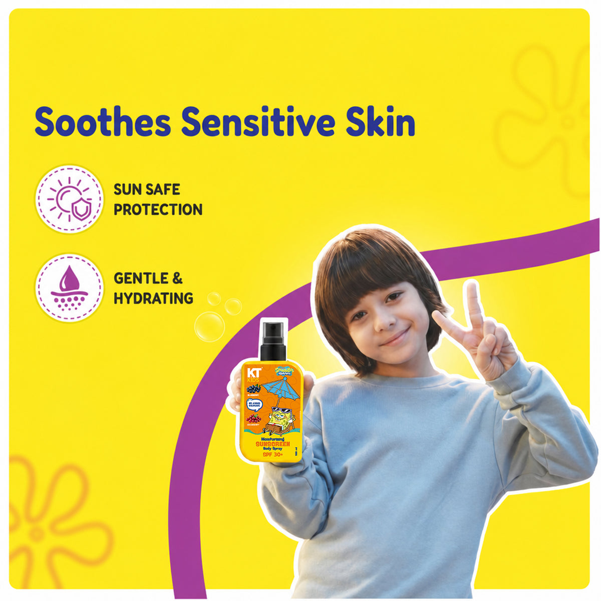 Kids Moisturizing Sunscreen Body Spray | UV Protection |SPF 30+| 100ml