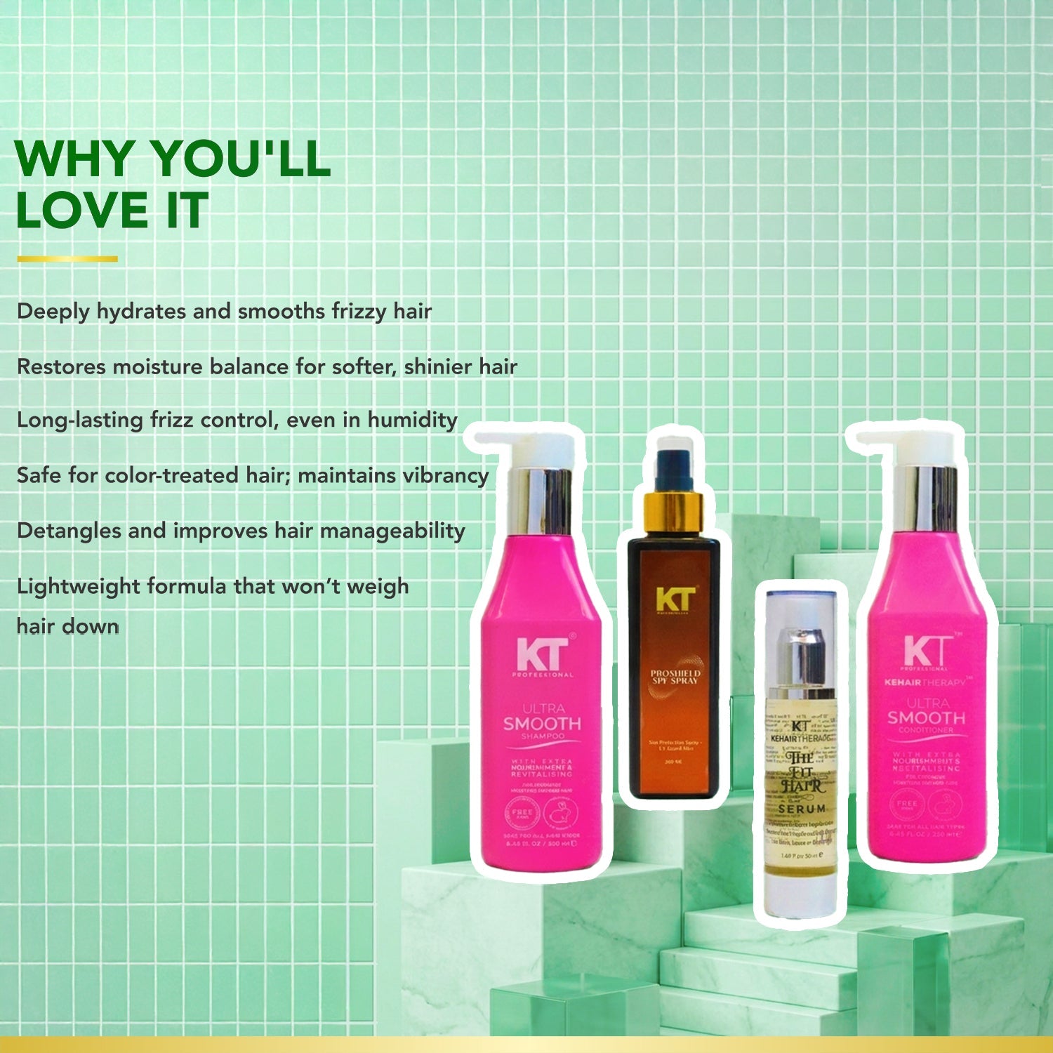 Complete Hair Care Gift Kit | Shampoo, Conditioner, Serum & SPF Spray
