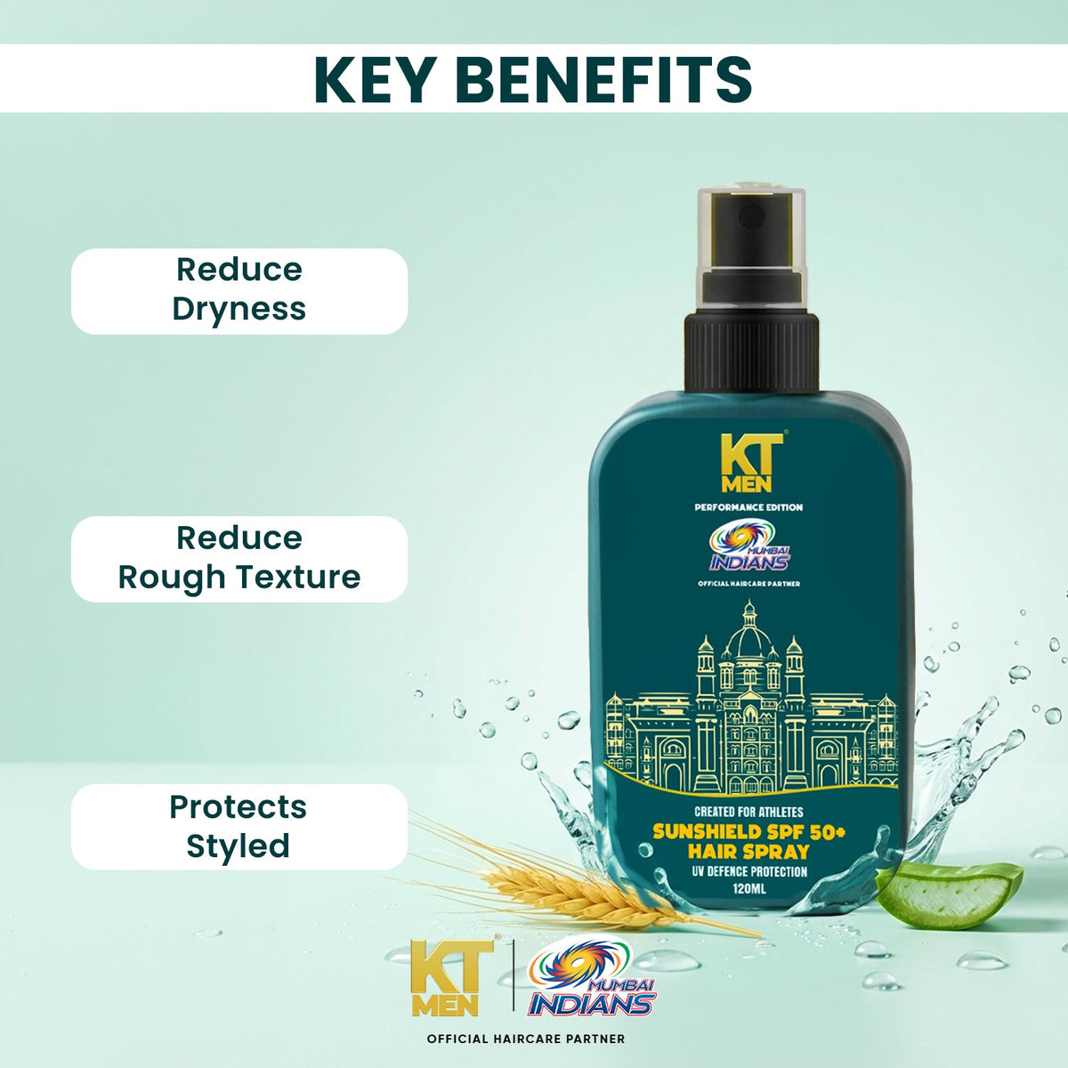 SunShield UV Protection Hair Spray – 120 ml (Mumbai Indians)
