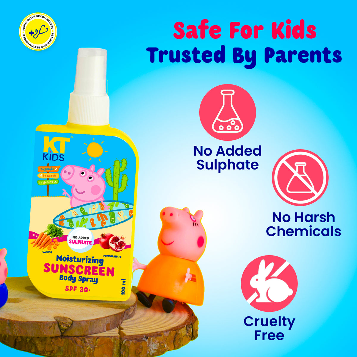 Peppa Pig Moisturizing Sunscreen Body Spray | UV Protection | 100ml