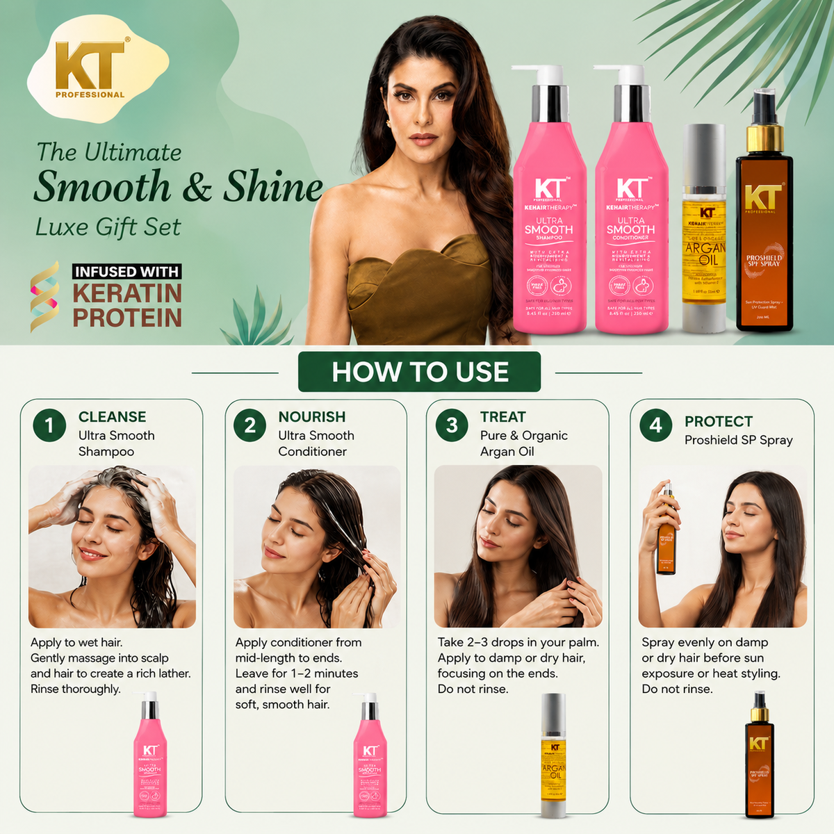 Complete Hair Care Gift Kit | Shampoo, Conditioner, Serum & SPF Spray
