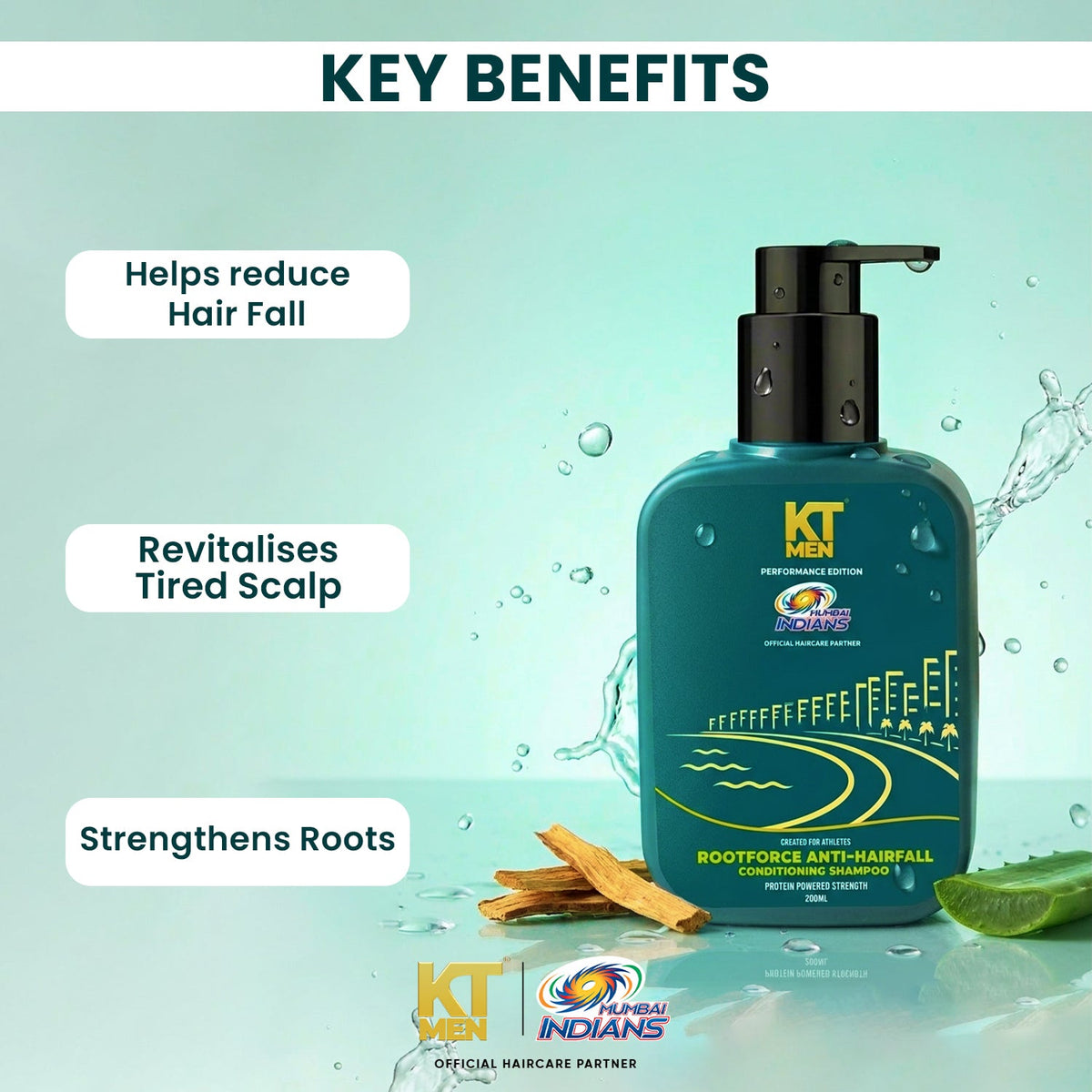 2in1 RootForce Anti Hairfall (Shampoo + Conditioner) - 200 ml (Mumbai Indians)