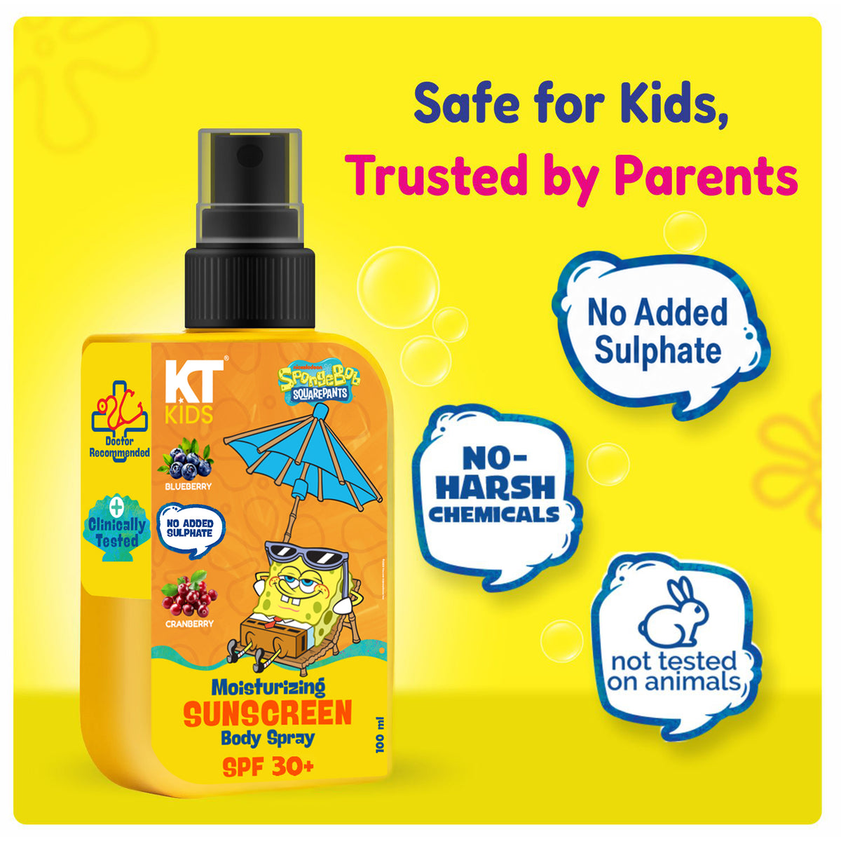 Kids Moisturizing Sunscreen Body Spray | UV Protection |SPF 30+| 100ml