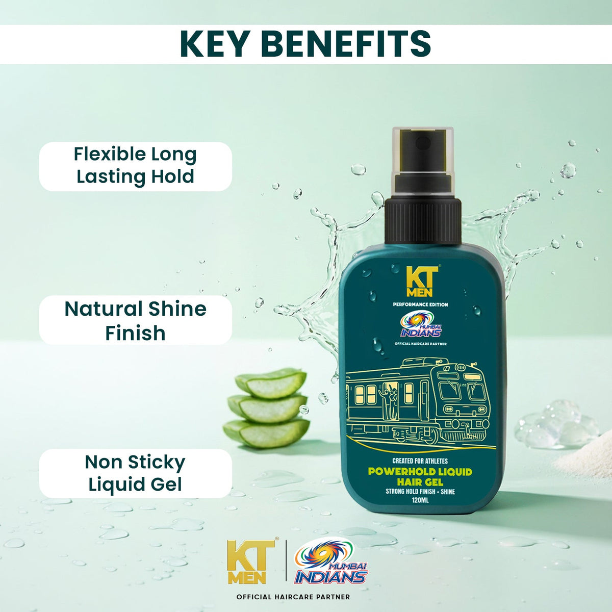 Power Hold Liquid Hair Gel - 120 ml (Mumbai Indians)