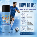KT GOAT Edition Max Aqua Refresh Deodorant Spray | Citrus & Musk Fragrance | 48Hr Odor Defense | Long Lasting Freshness | 200ml