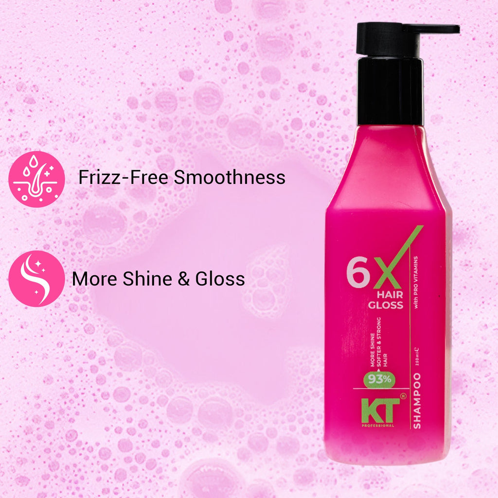 6X Hair Gloss Shampoo & Conditioner | 93% More Shine | 250ml x 2