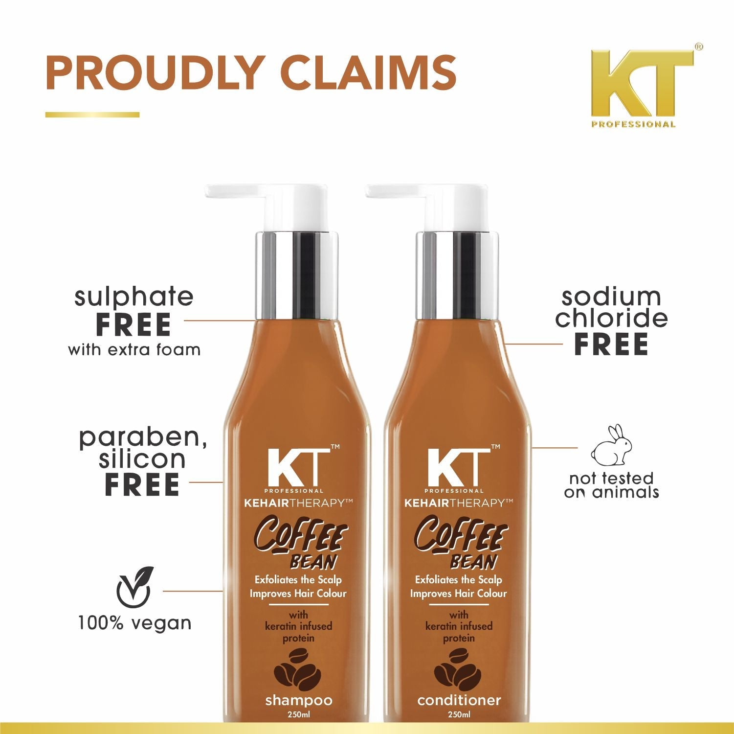 Coffee Bean Shampoo & Conditioner | Exfoliates Scalp, Improves Hair Colour