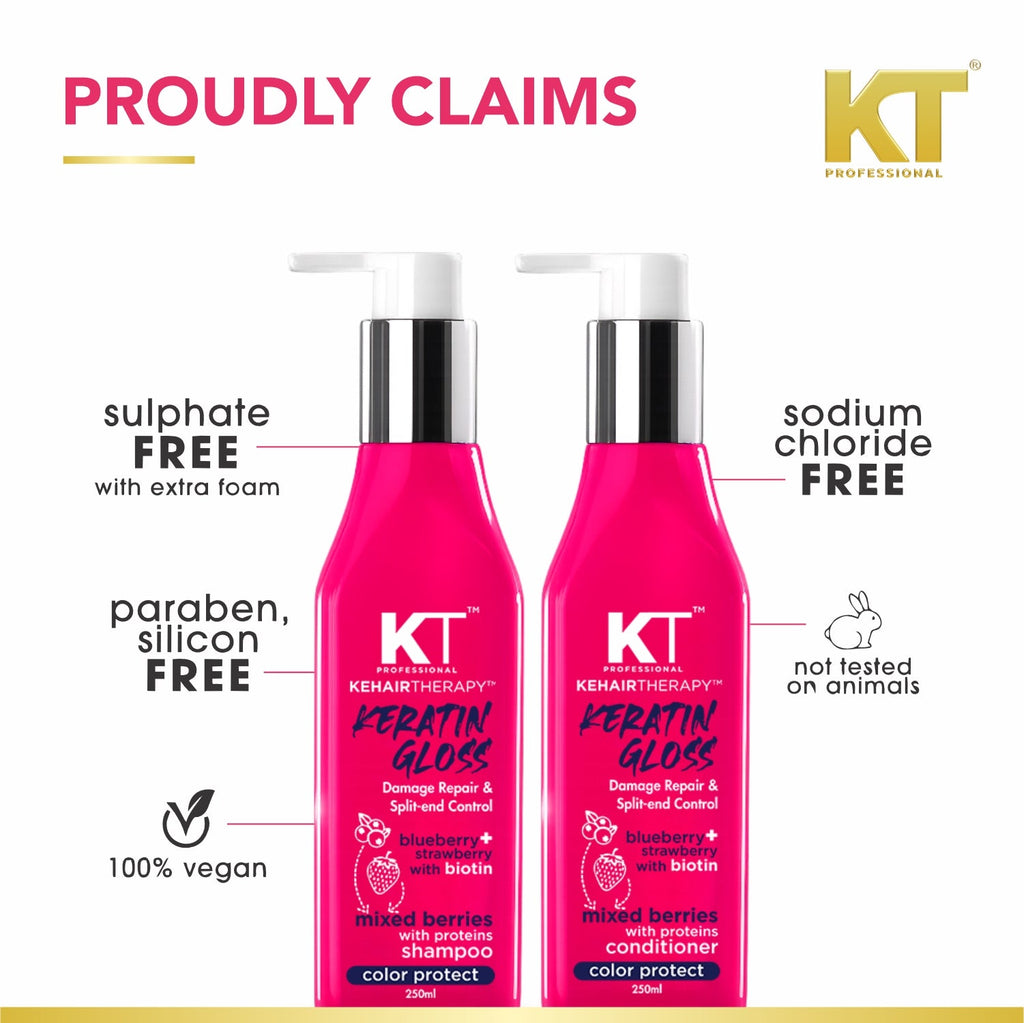 Keratin Gloss Shampoo & Conditioner | Damage Repair | Split Ends