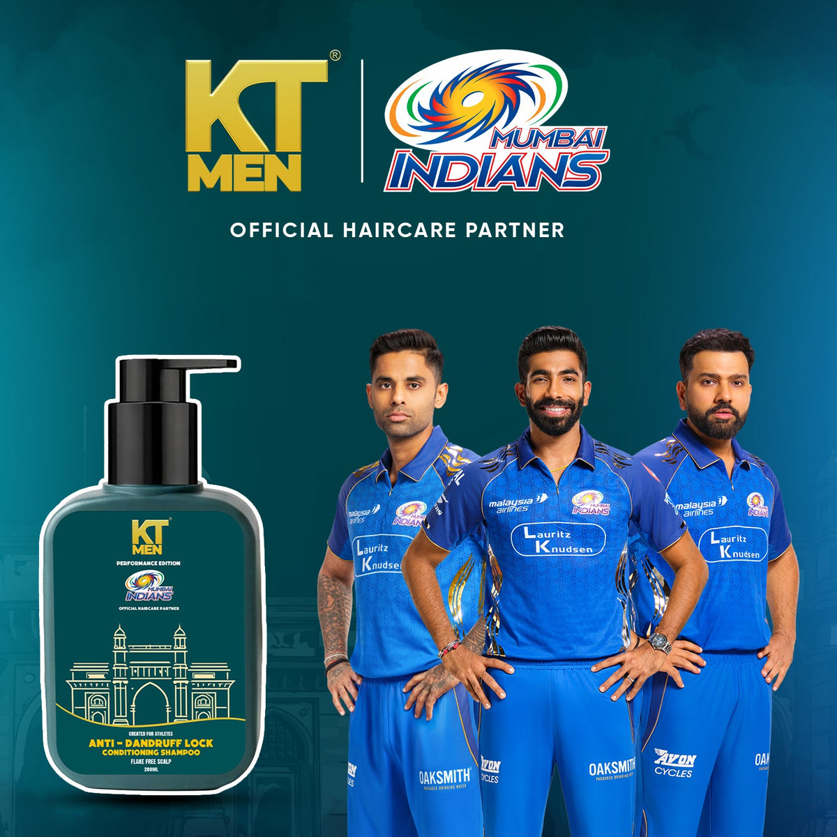 2in1 Anti-Dandruff Lock Control (Shampoo + Conditioner) - 200 ml (Mumbai Indians)