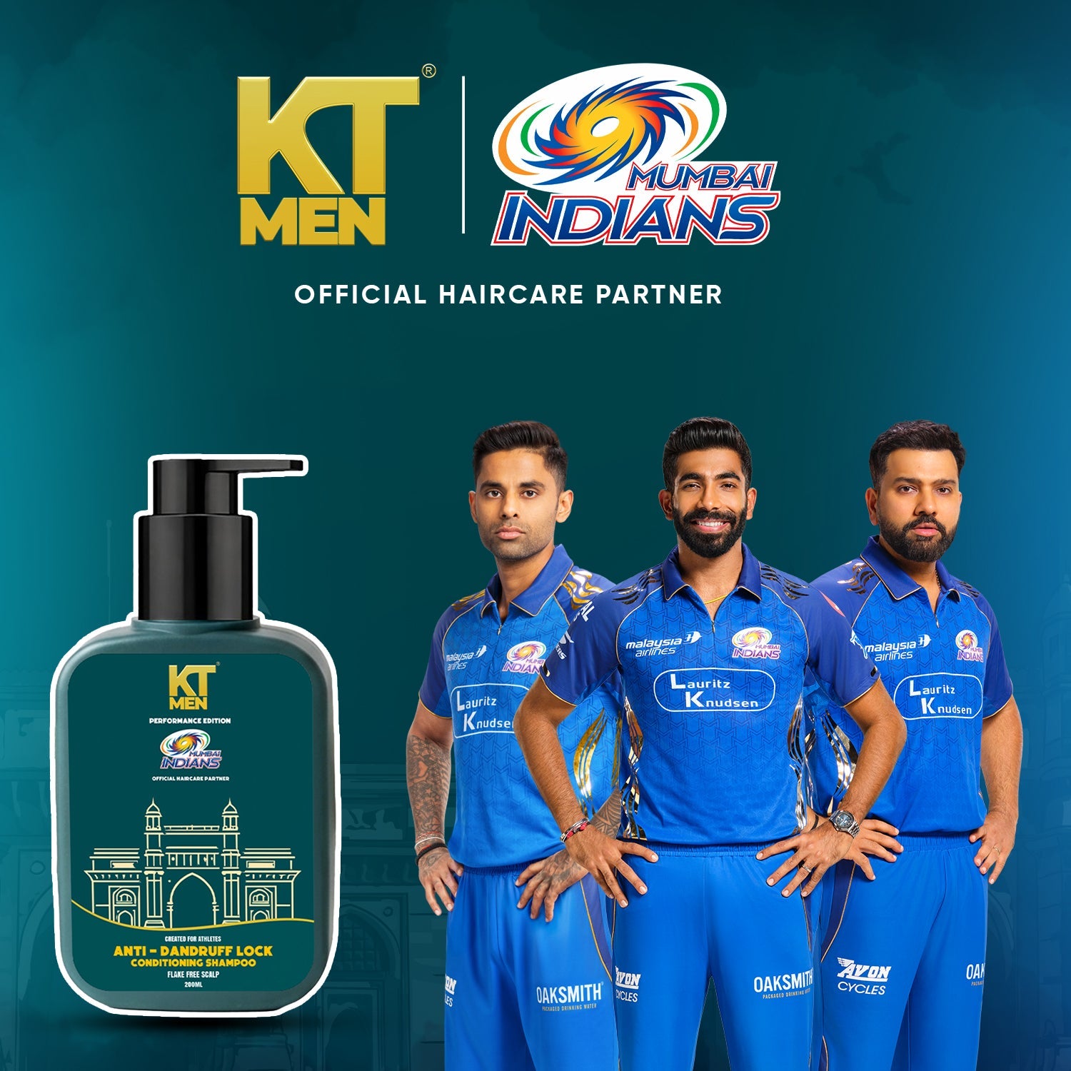 2in1 Anti-Dandruff Lock Control (Shampoo + Conditioner) - 200 ml (Mumbai Indians)
