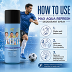 KT GOAT Edition Max Aqua Refresh Deodorant Spray | Citrus & Musk Fragrance | 48Hr Odor Defense | Long Lasting Freshness | 200ml