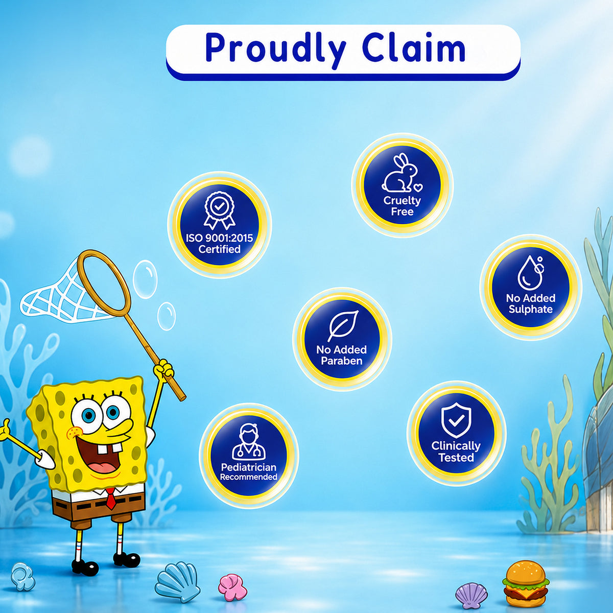 KT Kids SpongeBob Complete Body Care Gift Set for Kids