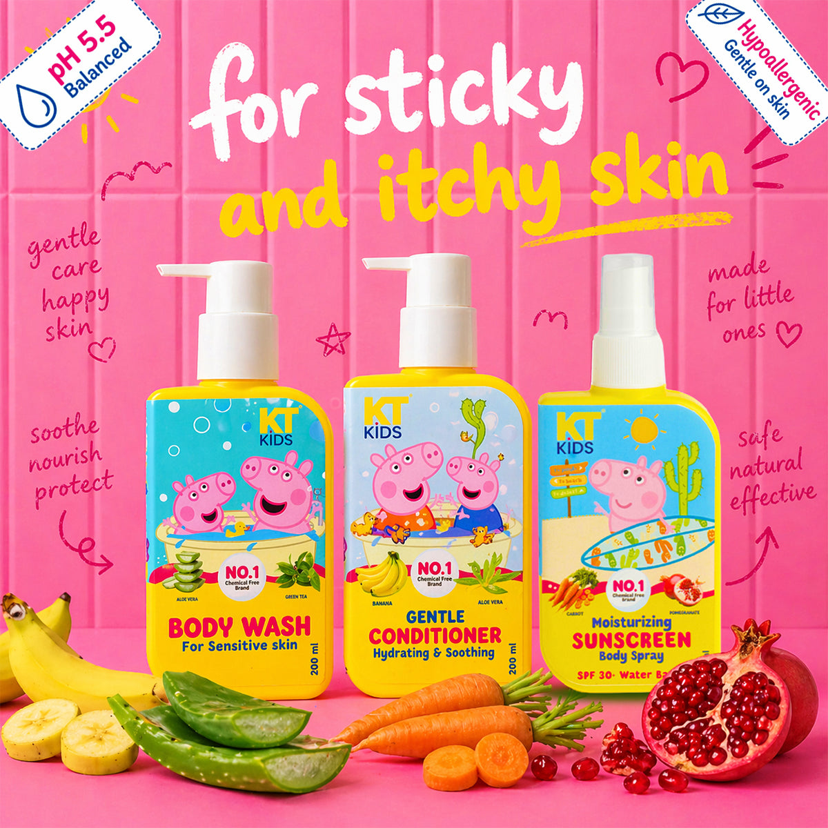 Peppa Pig Kids Body Care Kit-With a Fancy Gift Bag+ Free Peppa KeyChain