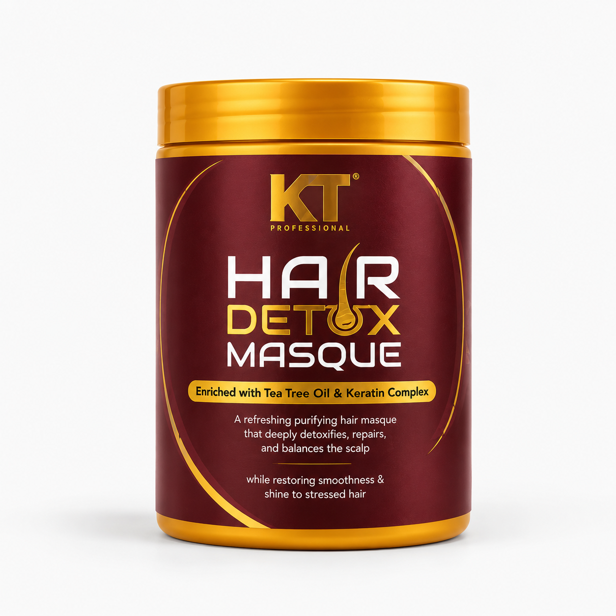 KT Professional Hair Detox Masque 1000ml – Tea Tree Oil & Keratin Complex for Scalp Detox & Hair Repair