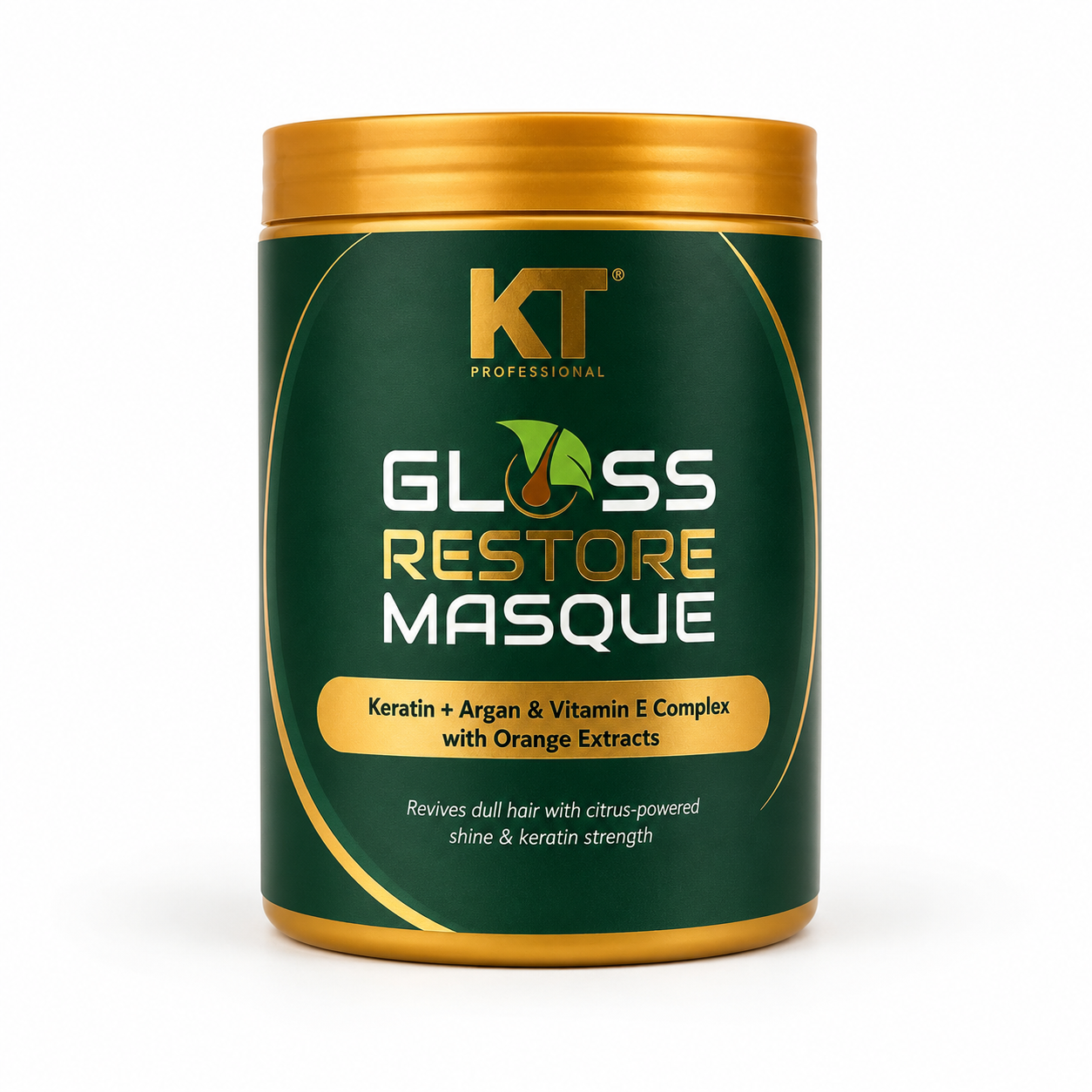 KT Professional Gloss Restore Masque 1000ml | Keratin & Argan Oil Hair Mask for Smooth, Shiny & Frizz-Free Hair