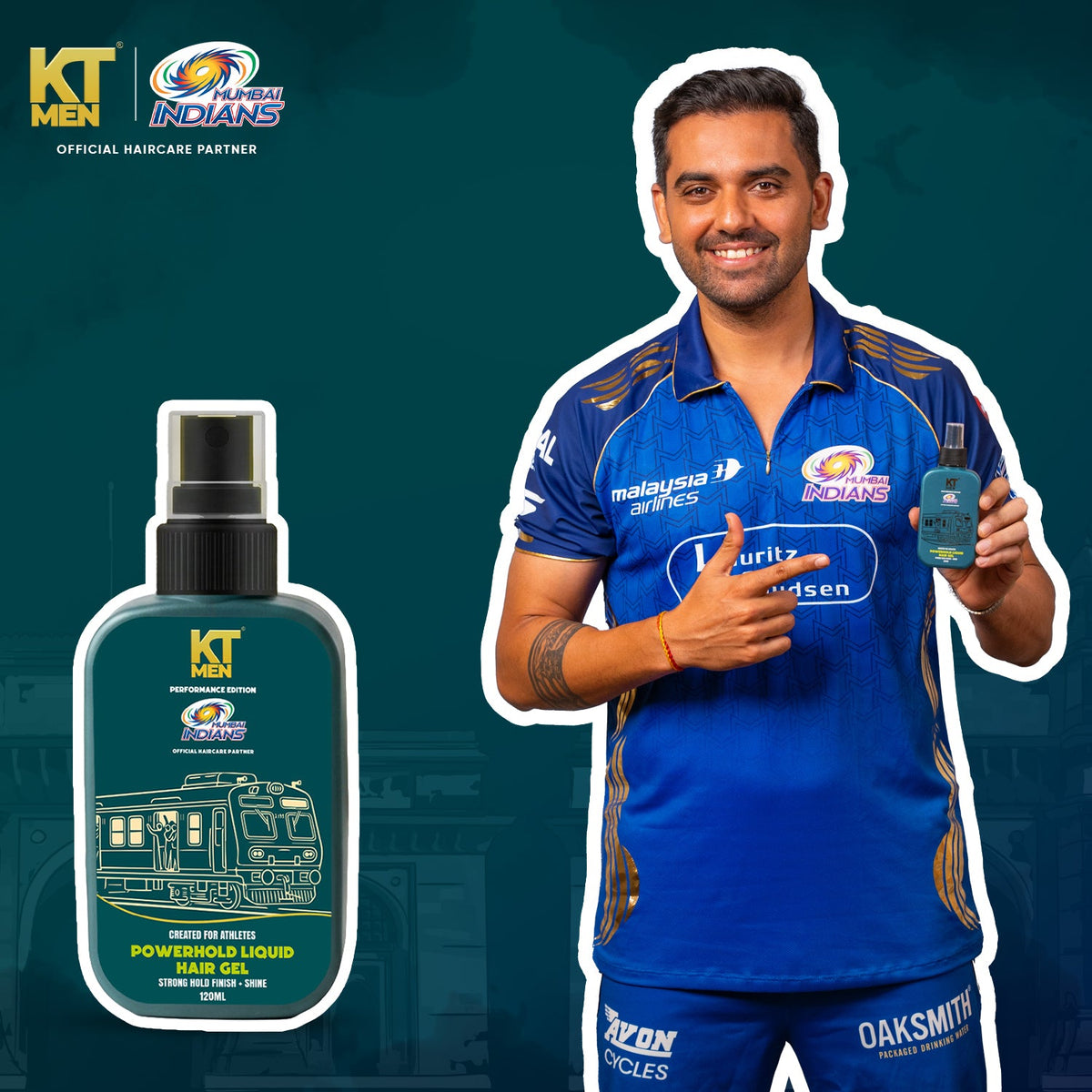 Power Hold Liquid Hair Gel - 120 ml (Mumbai Indians)