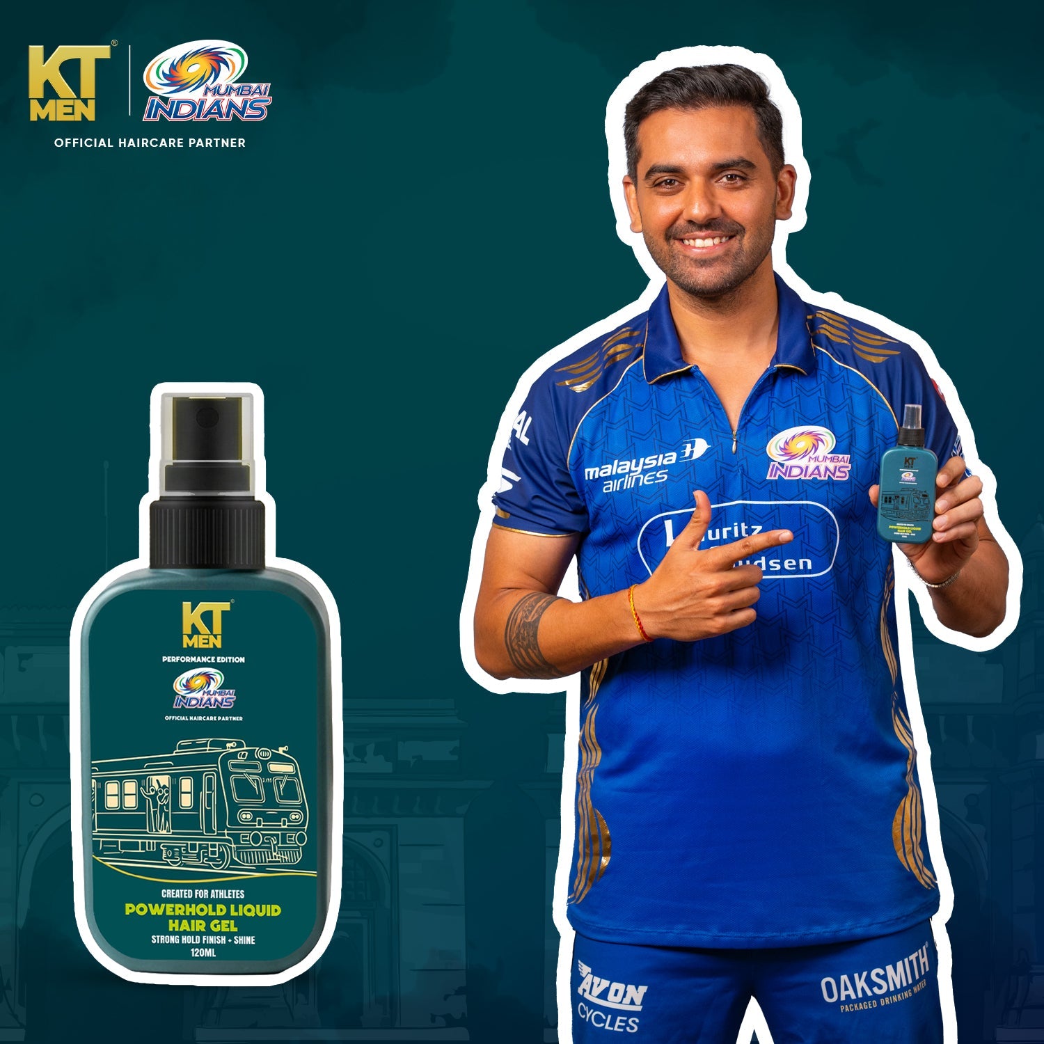 Power Hold Liquid Hair Gel - 120 ml (Mumbai Indians)