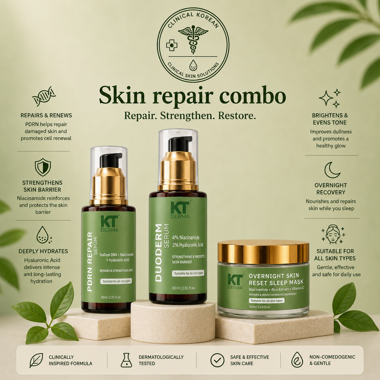 Clinical Korean Skin Repair Combo
