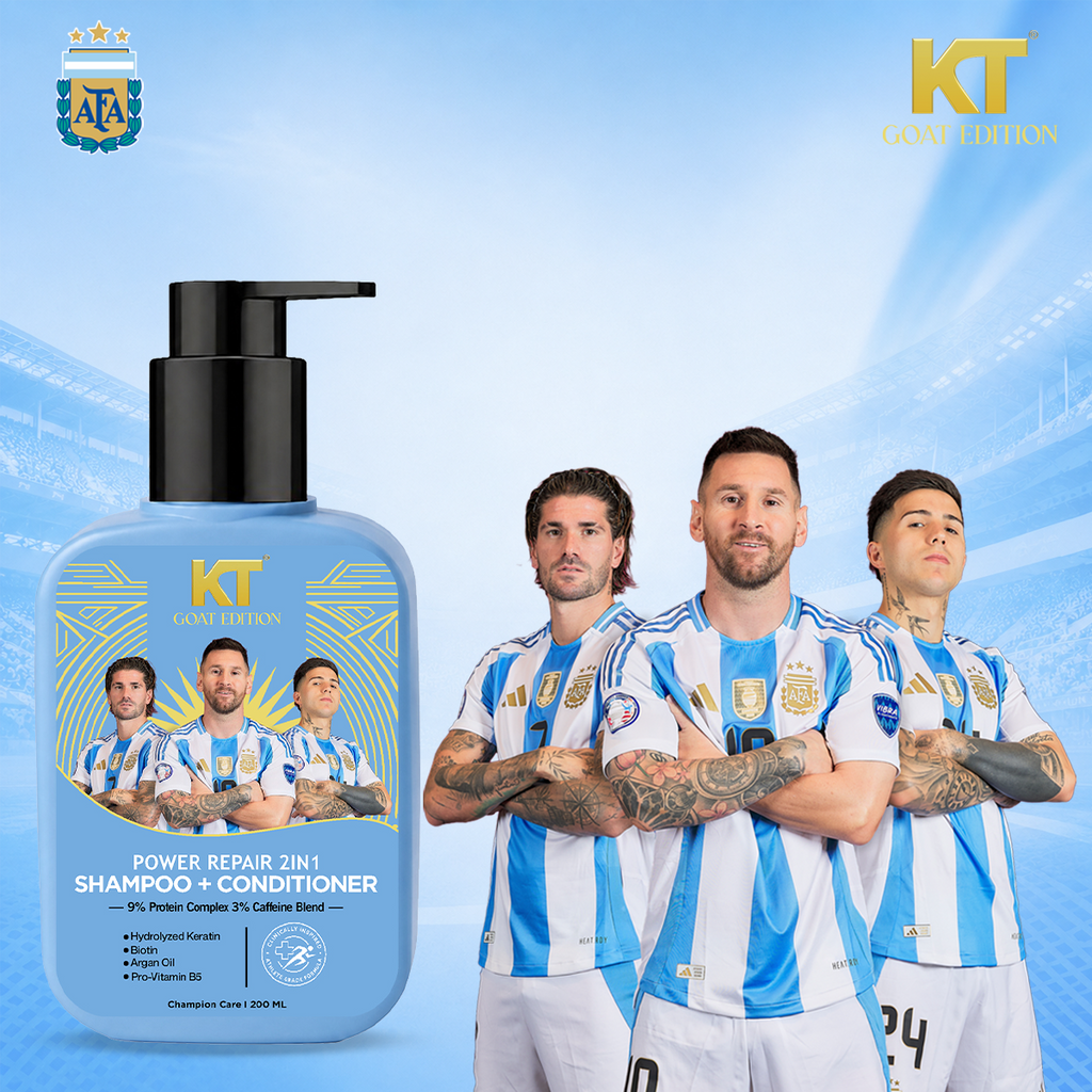 KT GOAT Edition Power Repair 2-in-1 Shampoo + Conditioner – Repairs Damaged Hair & Reduces Hair Fall (200 ML)