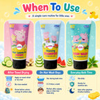 KT Kids x Peppa Pig Bath Time Gift Set | Shampoo, Body Wash & Hair Leave-In Serum