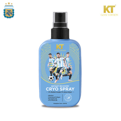 KT GOAT Edition Instant Recovery Cryo Spray – Instant Cooling Relief For Tired Muscles (120 ML)