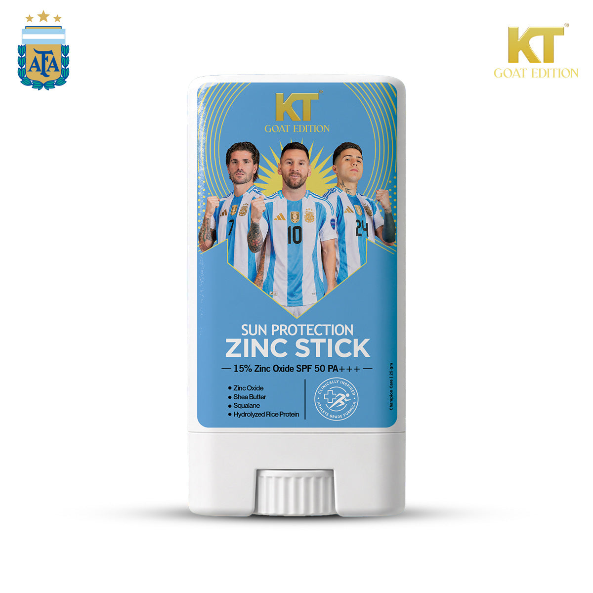 KT GOAT Edition Active Defense Zincstick – Protects Skin From Sun, Sweat & Sports Damage (25 GM)